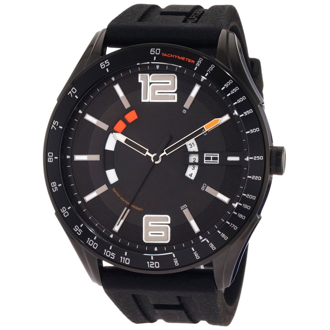 Tommy Hilfiger 1790797 Sport Black Tonal Silicon Mens Watch  