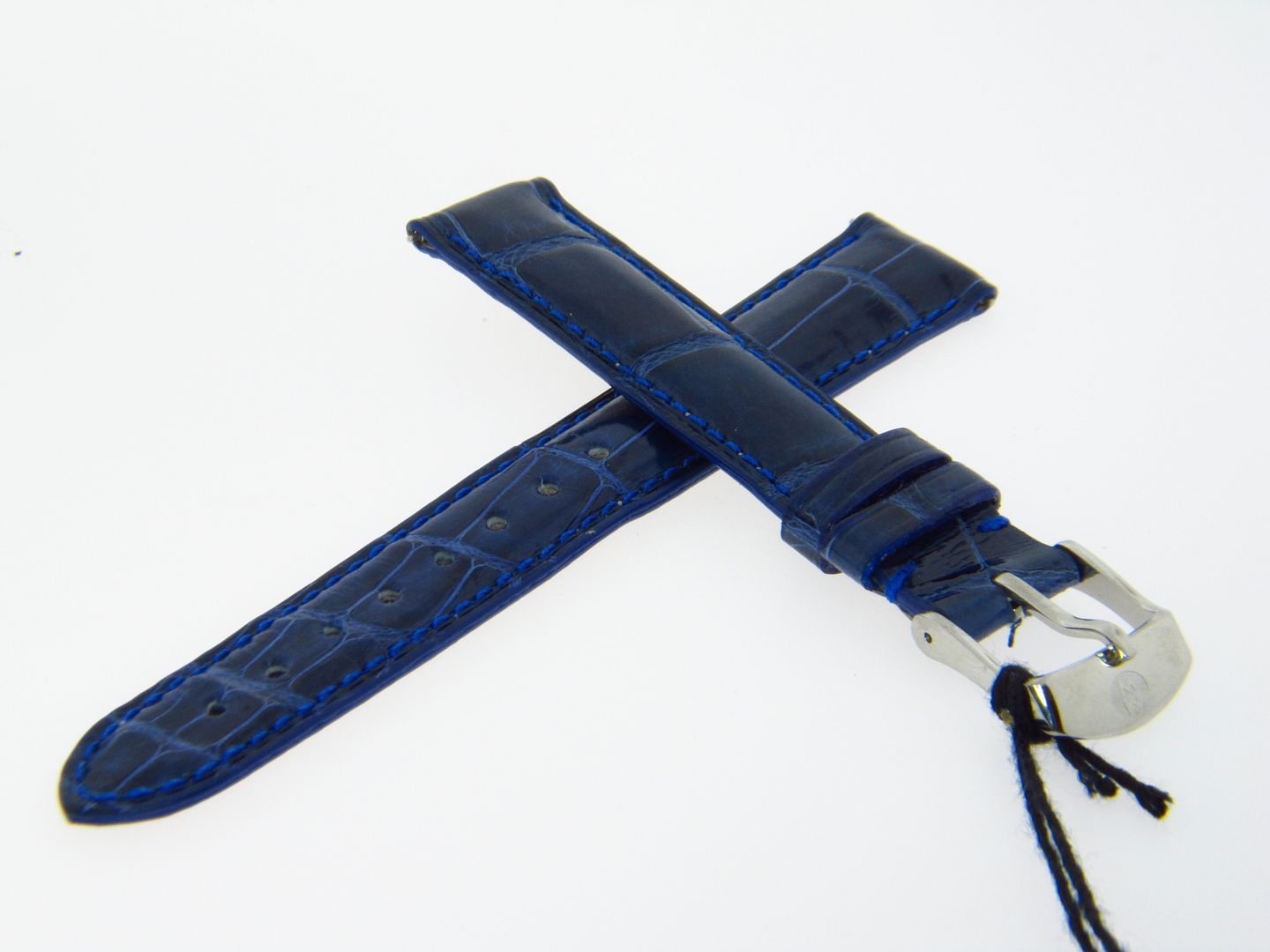 BRAND NEW Genuine Michele 16mm Blue Alligator Leather Watch Band Strap 