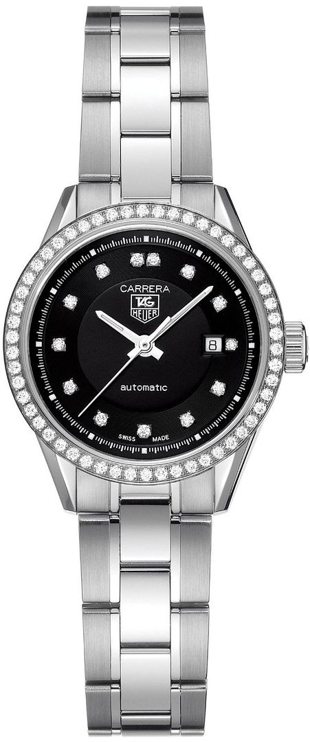 Tag Heuer Women's WV2412 BA0793 Carrera Diamond Accented Stainless Steel Watch  