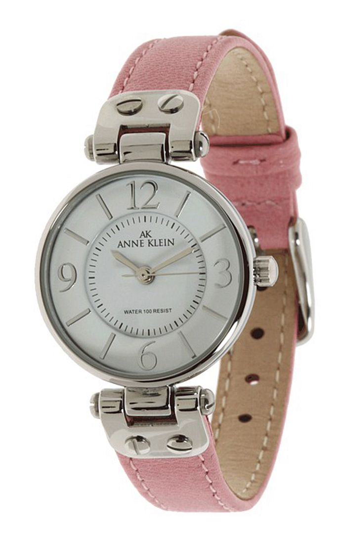 ANNE KLEIN WHITE DIAL PINK BAND WOMENS WATCH  