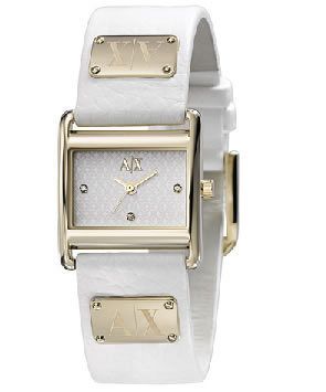 NEW ARMANI EXCHANGE WHITE LEATHER LADIES WATCH AX3082 723763153232 