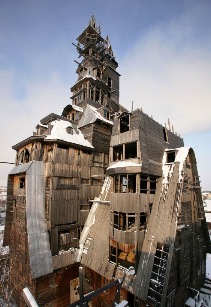 skyscraper made out of wood